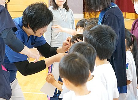 学校の検診風景